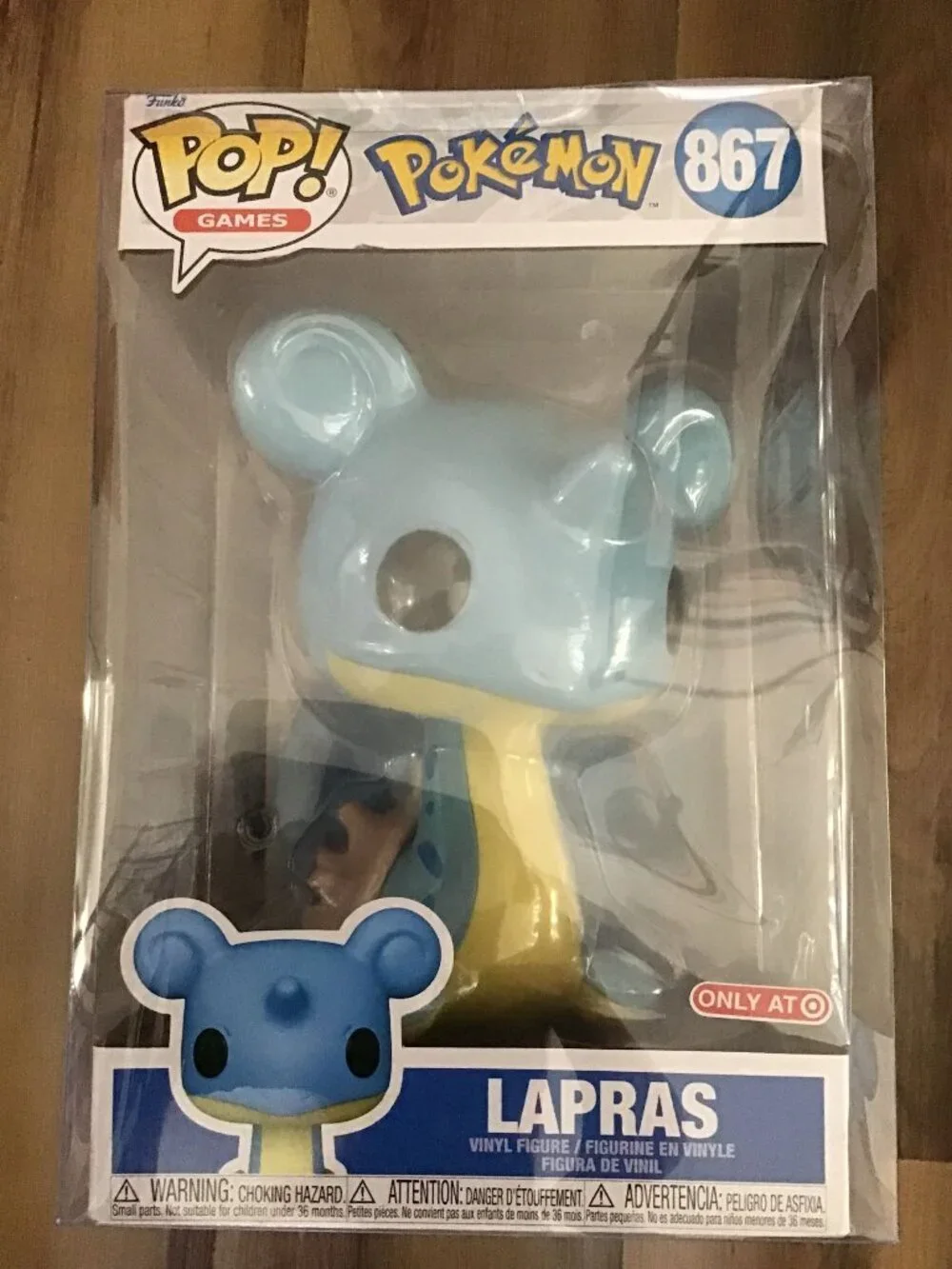 Funko Pop Pokemon Lapras 10 Inch #867 Target Exclusive Vinyl w/Pop Protector